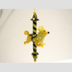 Glaskunst - Hndlavet Hngende Glaspynt - 12cm