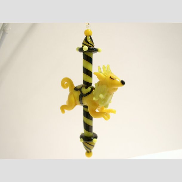 Glaskunst - Hndlavet Hngende Glaspynt - 12cm ID Deko3