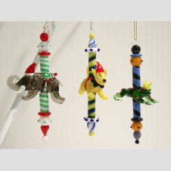 Glaskunst - Hndlavet Hngende Glas Pynt - 12cm