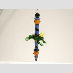 Glaskunst - Hndlavet Hngende Glas Pynt - 12cm