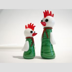 Glas Kylling - Grn/Hvid - Dreng & Far - 5-7cm