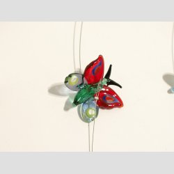 Uro Med Sommerfugle - 9 Stk Glas Sommerfugle P en Lang Stltrd - 3cm/60cm