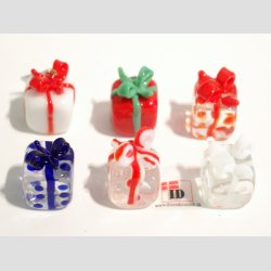 Gaver - Glas Mini gave Pakker - 1 St - Alle 6 Farver - 2cm