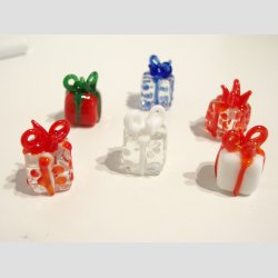 Gaver - Glas Mini gave Pakker - 1 St - Alle 6 Farver - 2cm