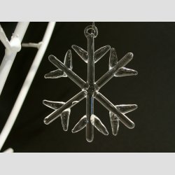 Julepynt - Hngende Glas Iskrystaller - 3cm og 7,5cm 