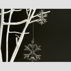 Julepynt - Hngende Glas Iskrystaller - 3cm og 7,5cm 