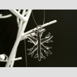 Julepynt - Hngende Glas Iskrystaller - 3cm og 7,5cm 