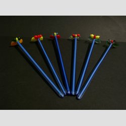 Dekoration / Drinkspinde - Sommerfugle - 18cm - 1 St 6 Asst.