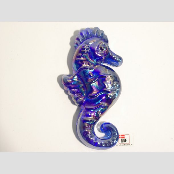 Glaskunst - Glas Shest - 8 Skindende Farver - 12cm Bl&aring;