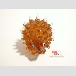 Glas Pindsvin - Brun - 4cm