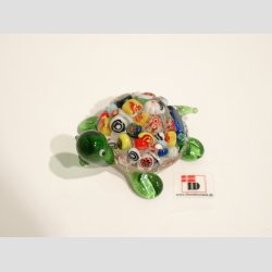 Skildpadde Glas - Tykke - Med Millefiori Stykker - 6cm