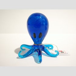 Dyrefigur - Glas Blksprutte - Hj Rund Med Slv - 6cm