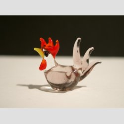 Glasfigurer - Glas Mini Hns - 6 Farver - 4cm