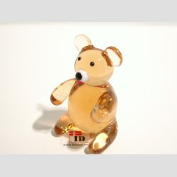 Glasdyr - Glas Bjrn - Lysebrun - 5cm