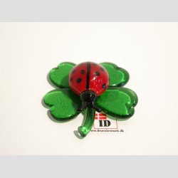 Glasfigur - Mariehne p Firklver - 5cm