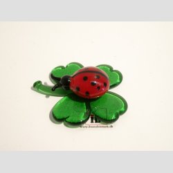 Glasfigur - Mariehne p Firklver - 5cm