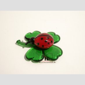 Glasfigur - Mariehne p Firklver - 5cm
