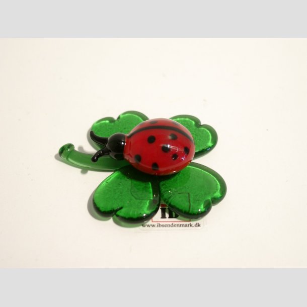 Glasfigur - Mariehne p Firklver - 5cm