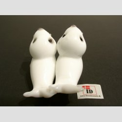 Babysler - 2 Hvide Sammen - 3,5cmx5,5cm