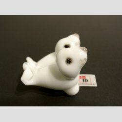 Babysler - 2 Hvide Sammen - 3,5cmx5,5cm