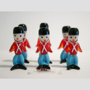 Garder - Mini Glas Garder - Stende - Rd/Bl/Sort - 5cm