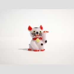 Glasdyr - Mini Kat - 6 Farver - 3cm