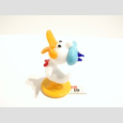 Glasdyr - lling - Lysebl Hat - 5-6cm