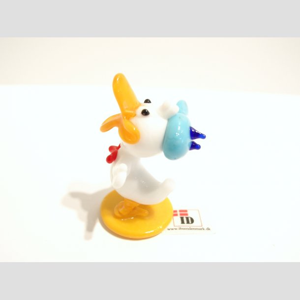 Glasdyr - lling - Lysebl Hat - 5-6cm ID Deko1