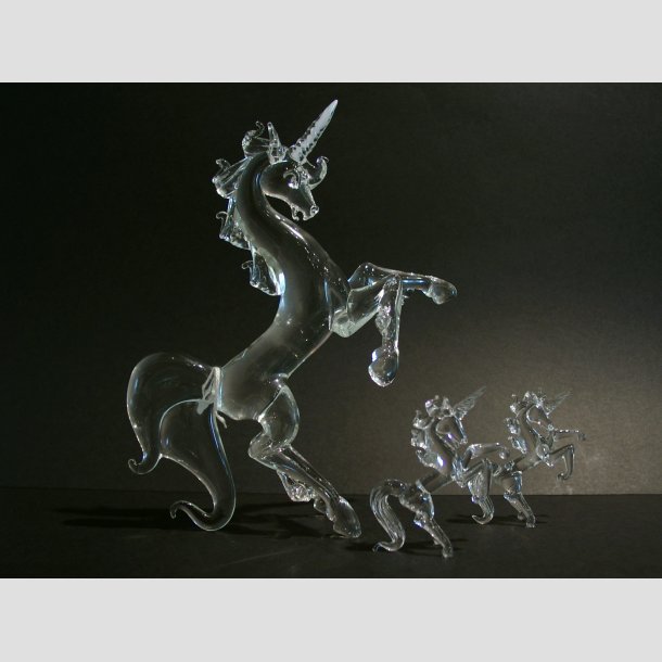 Glassart Figure - Glass Unicorn - Clear Transparent - Glass Animals - Green  Glass Frogs and Colorful Turtles etc - Ibsen Design