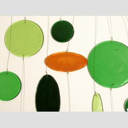 Glasfusing - Glas Uro - Runde Glas p Kant - Grn Serie - 50cm