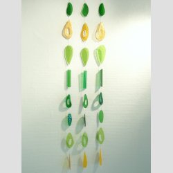 Glas Uro - 8 Stykker Glas - I Lang Mix Grn Serie - 100cm