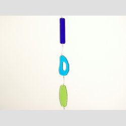 Glaskunst Uro - 8 Stykker Glas - I Lang Mix Farve Serie - 100cm