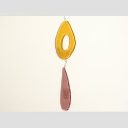 Glaskunst Uro - 8 Stykker Glas - I Lang Mix Farve Serie - 100cm