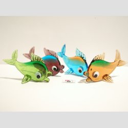 Fisk - Glas Fisk - Klare Farver - 7cm