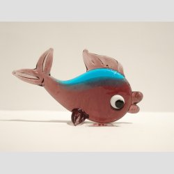 Fisk - Glas Fisk - Klare Farver - 7cm