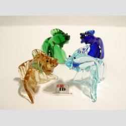 Glas Fisk - Hj Stende P Finn - Mini - 4cm