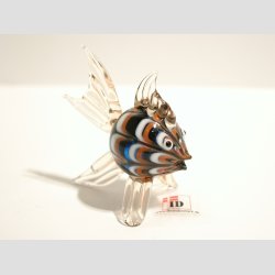 Kuglefisk - Glas Fisk - Runde Med Striber - 5cm