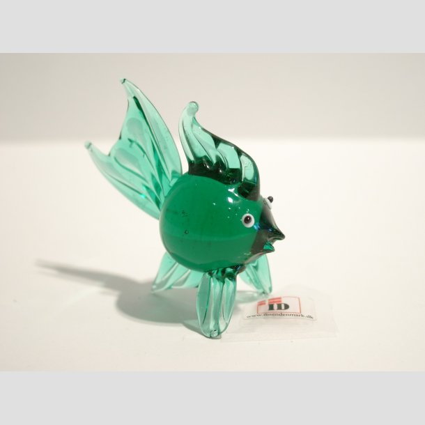 Kuglefisk - Glas Fisk - Runde - 5cm Gr&oslash;n
