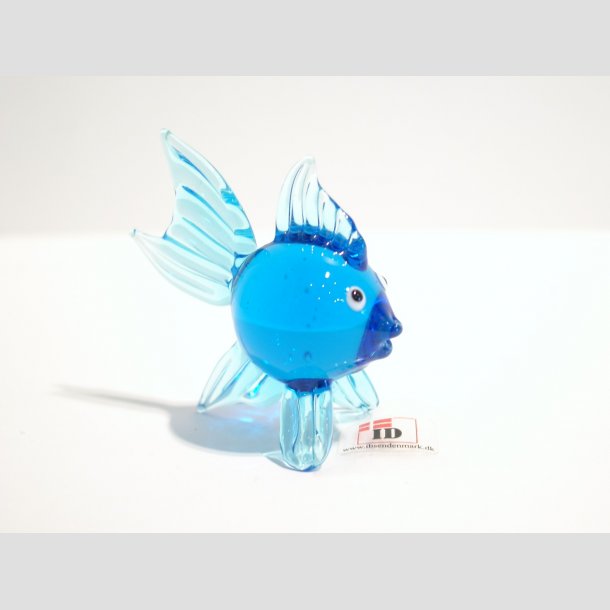 Kuglefisk - Glas Fisk - Runde - 5cm Lysebl&aring;