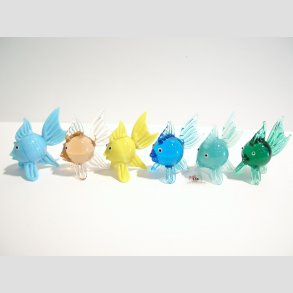 Kuglefisk - Glas Fisk - Runde - 5cm