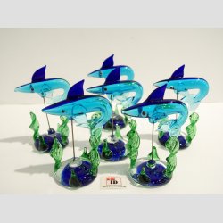 Haj i Sgrs - Lysebl/Bl - 7cm