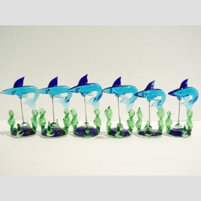 Haj i Sgrs - Lysebl/Bl - 7cm