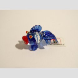 Glas Fisk - Rund - Lange Haler - Mini - 3cm