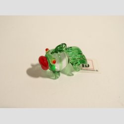 Glas Fisk - Rund - Lange Haler - Mini - 3cm