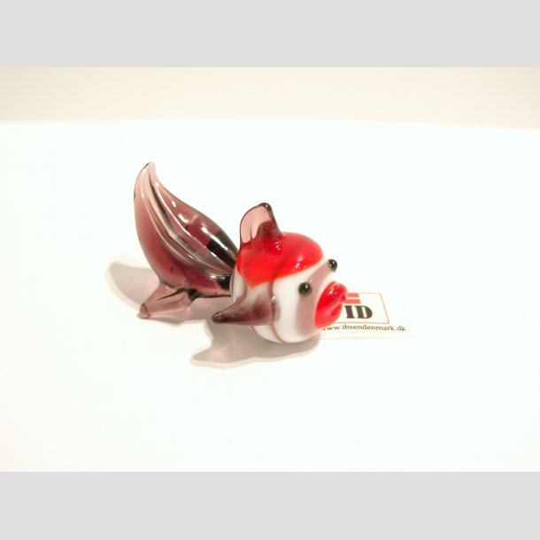 Glas Figur - Fisk - 4cm Lilla