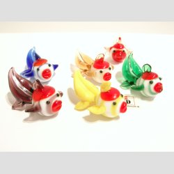 Glas Figur - Fisk - 4cm