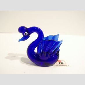 Glas Svane - Kobolt/Bl - 4cm