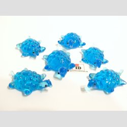 Skildpadde - Mini - Lysebl - 4cm