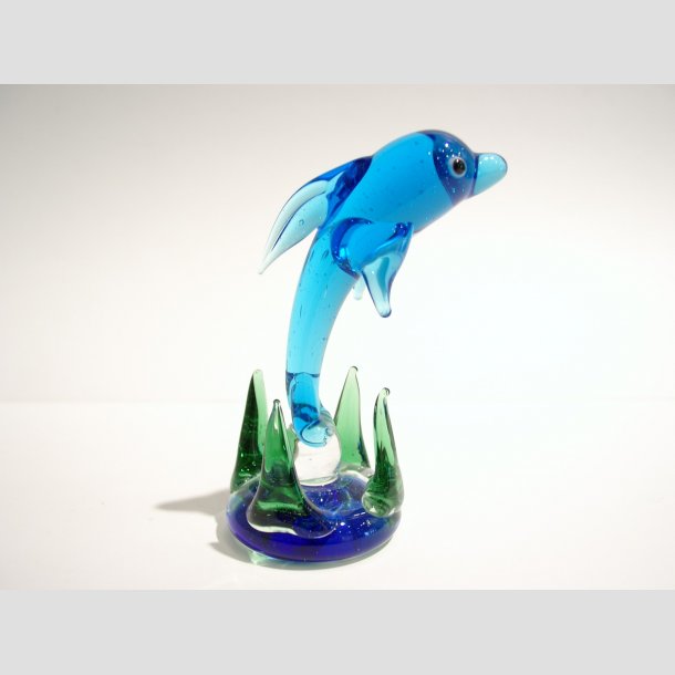 Glaskunst - Glas Delfin p Sgrs - 9cm