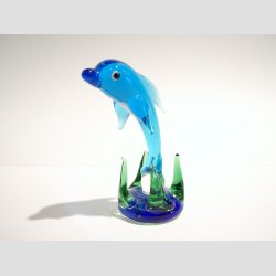 Glaskunst - Glas Delfin p Sgrs - 9cm